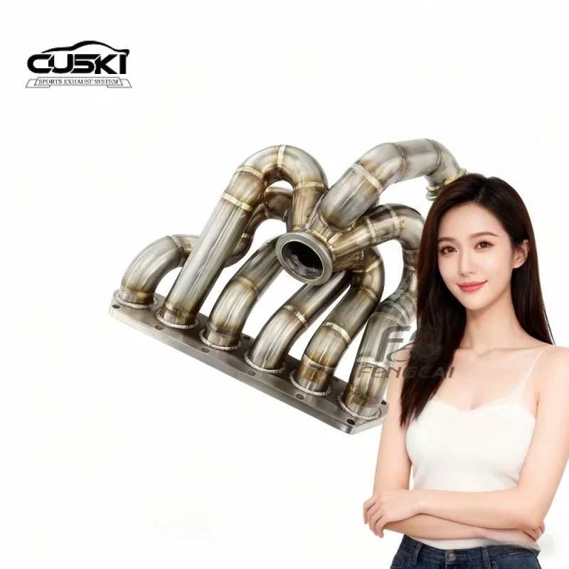 Exhaust Pipe for Volkswagen Golf R32 MK5 3.2Lperformance Exhaust Manifold Head Downpipe Catalytic Converter Control power output
