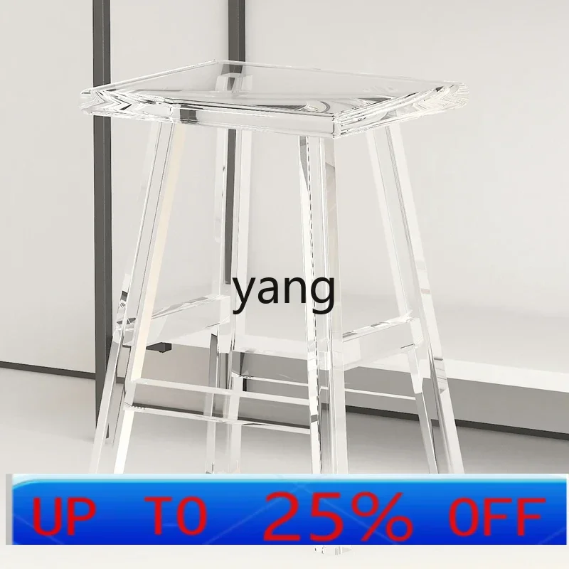 

CX thickened acrylic light luxury high crystal texture high stool home and commercial