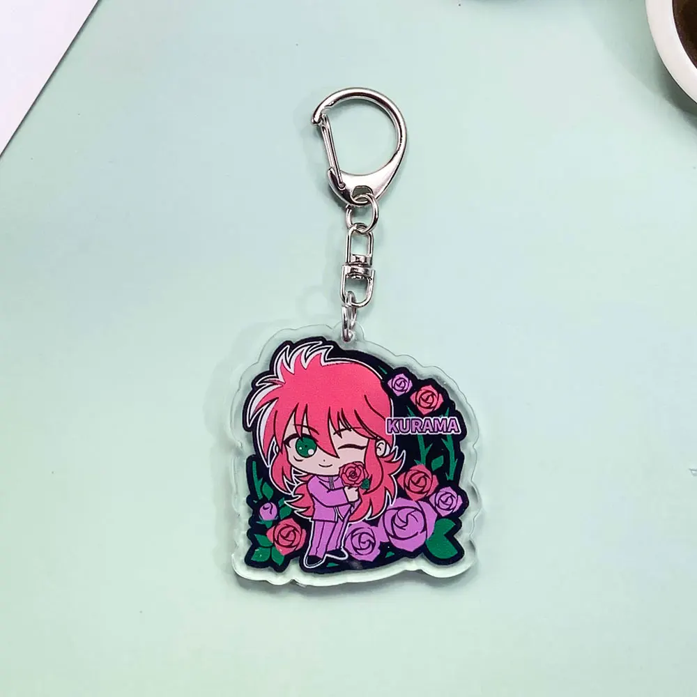 شخصيات أنيمي YuYu Hakusho العصرية سلسلة مفاتيح مصنوعة من الأكريليك اكسسوارات حقيبة السحر لطيف على ظهره قلادة حلقة رئيسية هدايا للأصدقاء
