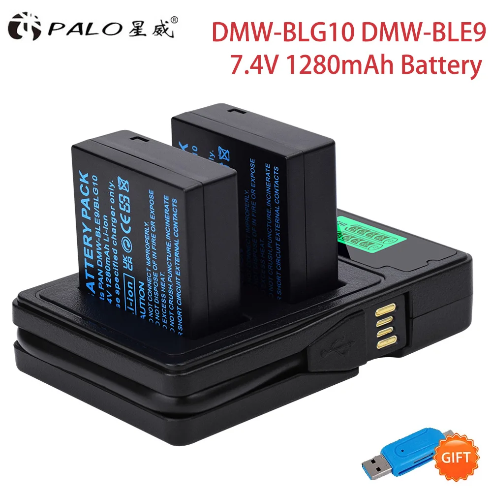 

DMW-BLG10 DMW-BLE9 DMW BLG10 BLG10E BLE9 Battery for Panasonic LUMIX GF5 GF6 GX7 Mark II LX100 GX80 GX85 + LCD Dual USB Charger