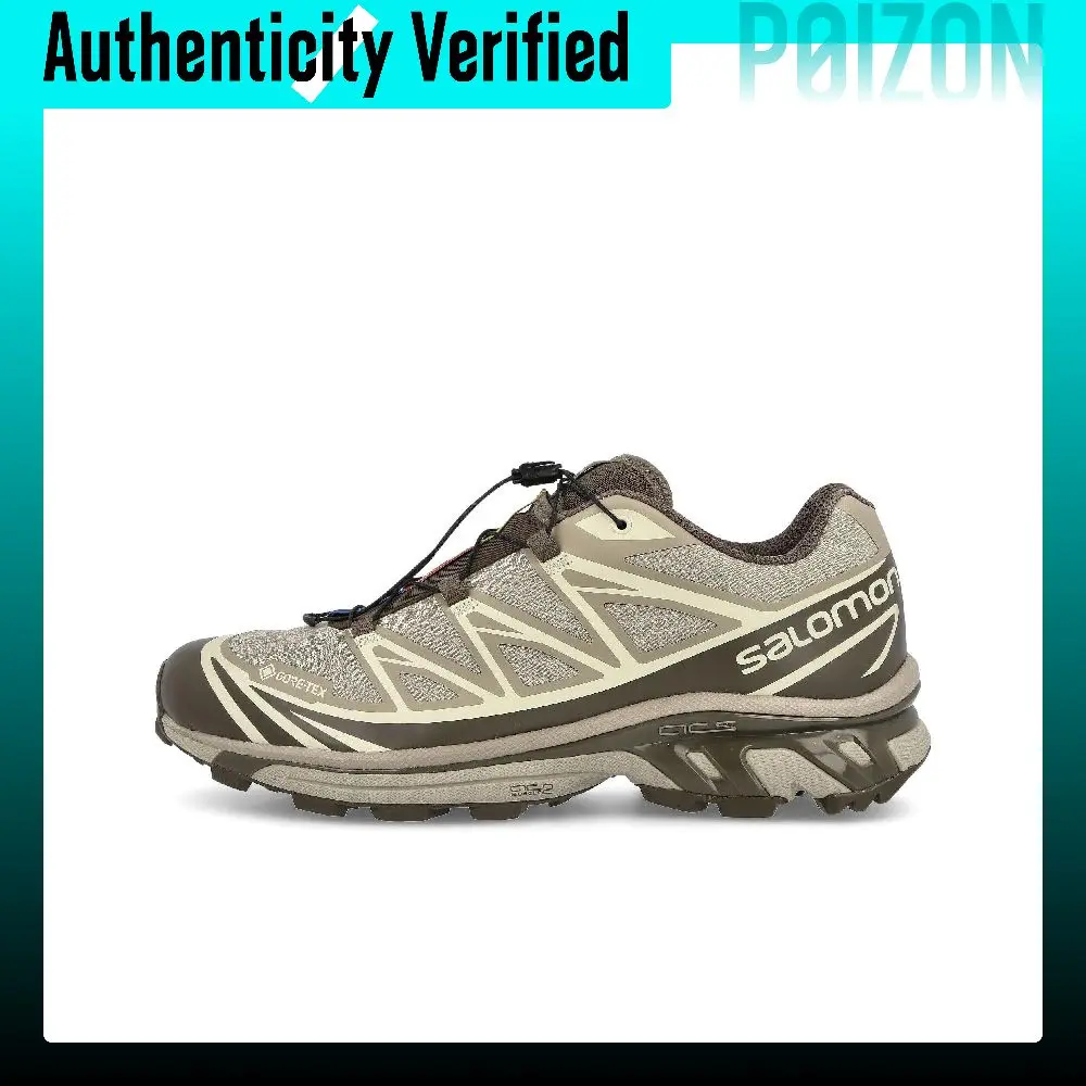 SALOMON XT 6 GTX Comfortable Abrasion Resistant Waterproof Low top Outdoor Shoes Unisex Gray Brown L41741200