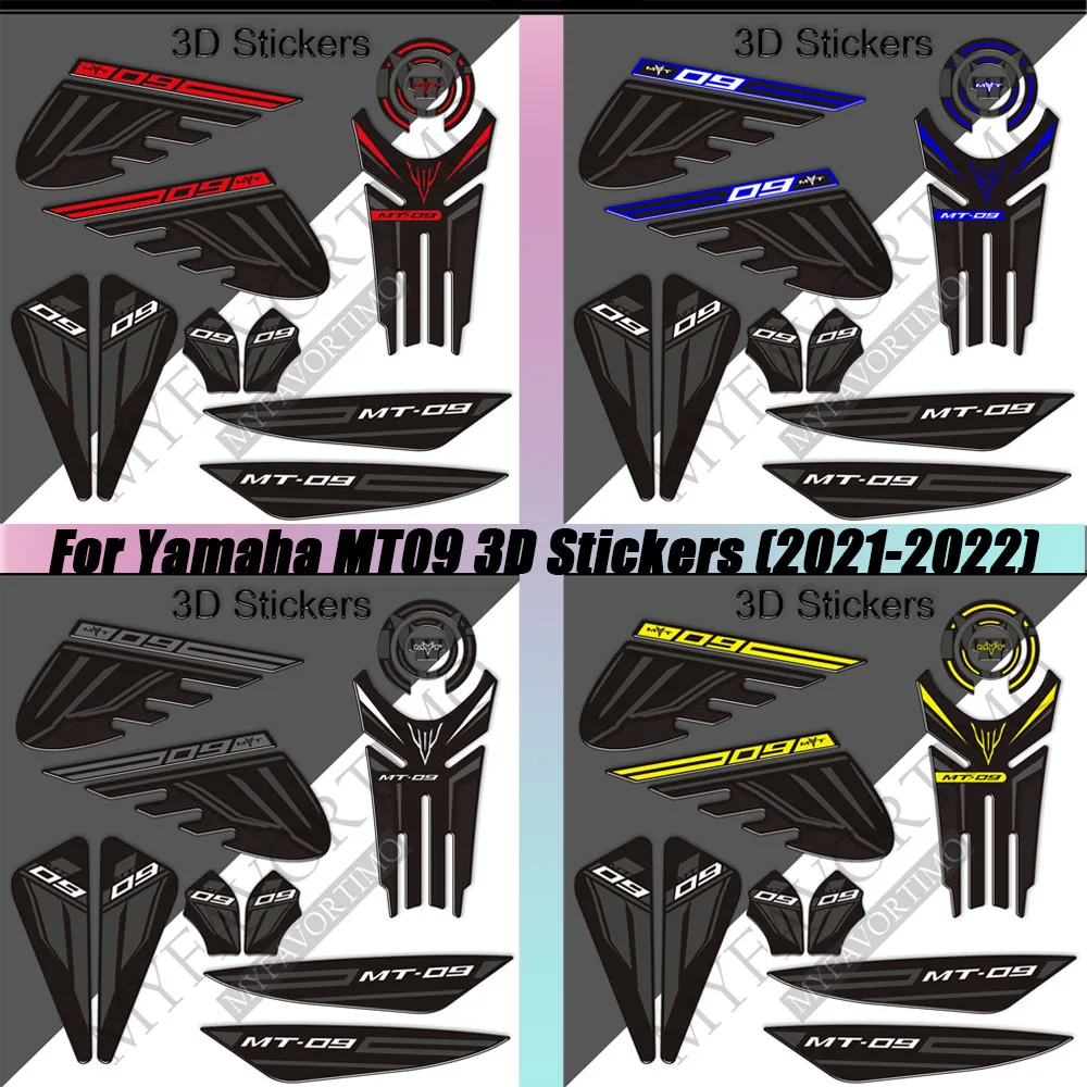 

Tank Pad Protector Stickers Decals For Yamaha MT09 MT FZ 09 SP MT-09 Motorcycle Wind Deflector Gas Fuel Oil Kit Knee 2021 2022