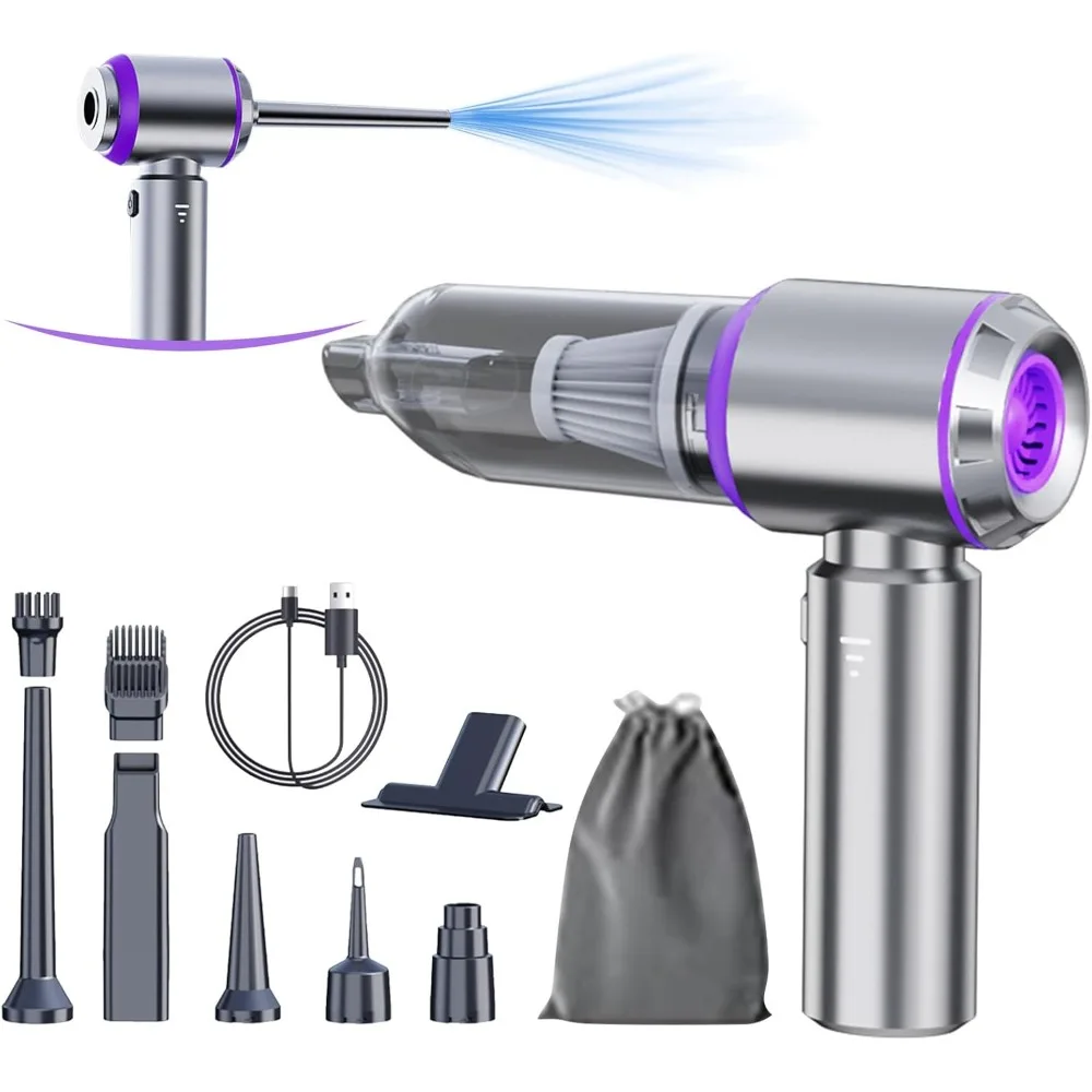 

Car Vacuum Portable Cordless 20000PA High Power Mini Vacuum Cleaner 4-in-1 Compressed Air Duster & Air Blower & Pump Hand Held V