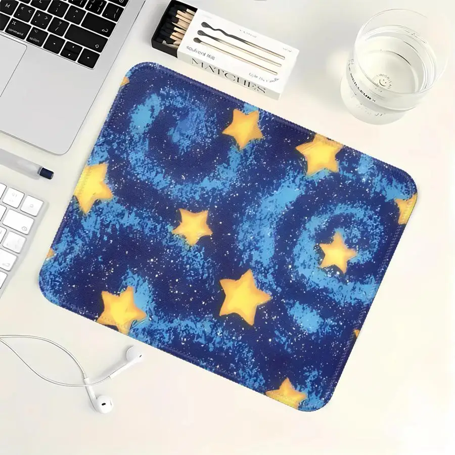 Waterproof Mouse Pad Desk accessories Game Console Pad office Pad Keyboard Mouse Pad Computer Laptop Pad Blue Starry Night Sky
