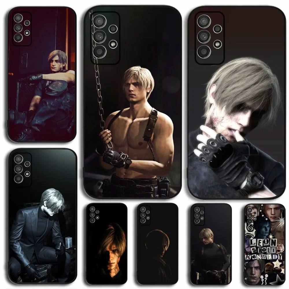 Leon R-Resident Kennedy E-Evil 4 Phone Case For Samsung Galaxy A13,A21s,A22,A31,A32,A52,A53,A71,A80,A91 Soft Black Cover