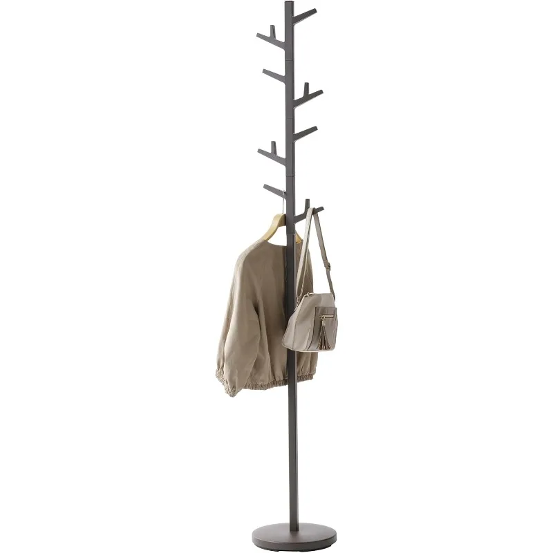 

Yamazaki Home Coat Rack Tree/Standing Coat and Hat Hanger Steel One Size Brown