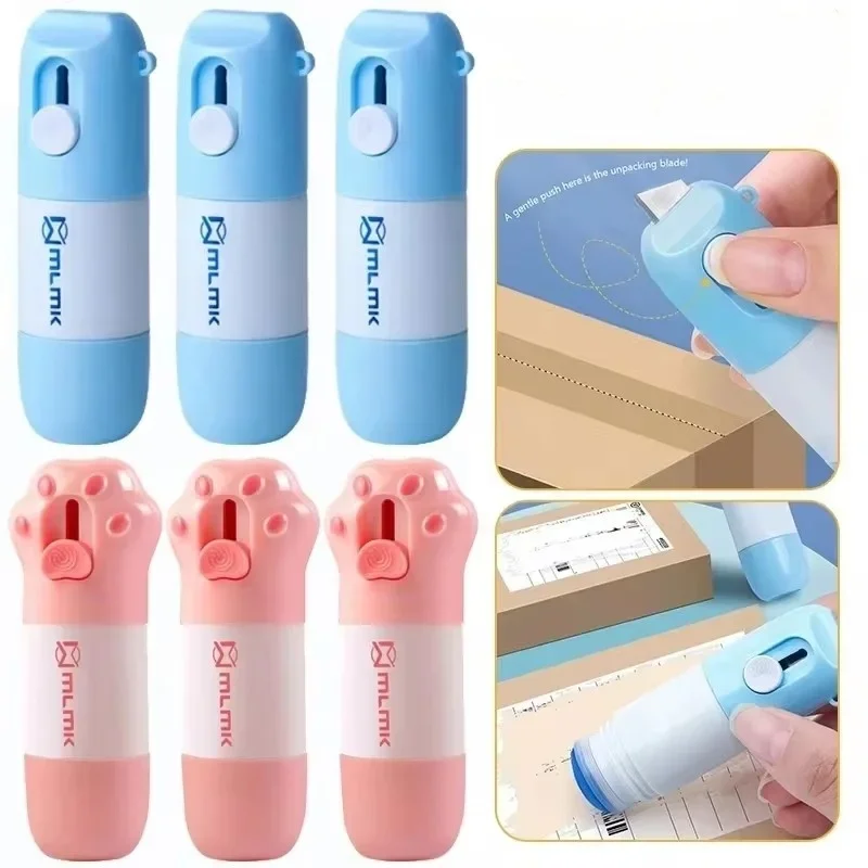 2 In 1 Thermal Paper Correction Fluid with Unboxing Knife Durable Thermal Paper Data Identity Protection Fluid Eraser Box Opener