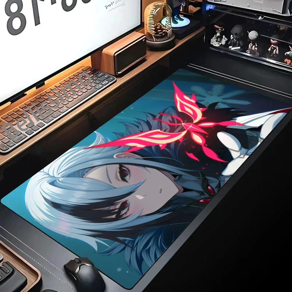 Genshin Impact Arlecchino Mouse Pad Anime Cartoon Girl Keyboard Rug PC Gaming Accessories Mousepad Laptop Speed Desk Mat Carpet