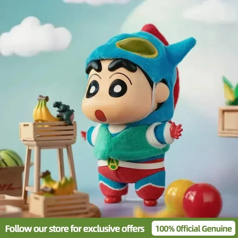 2025New Crayon Shin-chan Dress Up Party Series vinilo cara caja ciega de felpa lindo colgante figuras de Anime muñeca caja misteriosa