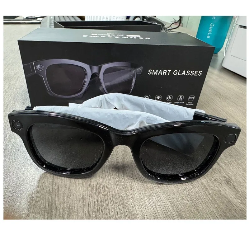 

ABZW AI Glasses-Black& Transparent Design, Supports Call, Video Recording, Translation, HD Anti-Shake