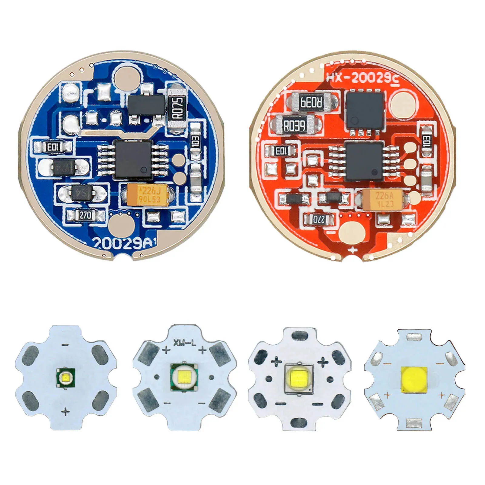 Wysokiej jakości sterownik stałoprądowy latarki LED + zestaw koralików DC4.4V 16.7mm 3W 5W 10W 18W XHP50 XML2 T6 U2 5 trybów