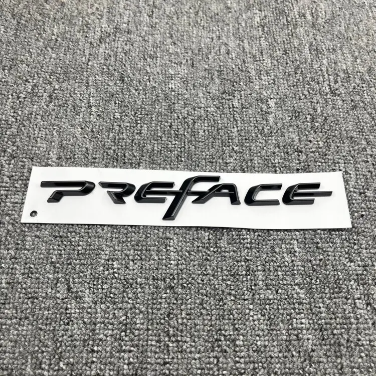 3D ABS Car PREFACE Logo Letters Trunk Emblem Sticker For GEELY PREFACE STARRAY Emblem Car Trunk Badge Sticker Letter Logo