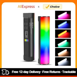 PULUZ PU4138 17cm/6.7in Portable RGB Light Stick Magnetic LED Tube Light Wand 6W Photography Fill Light 2500K-9000K Dimmable