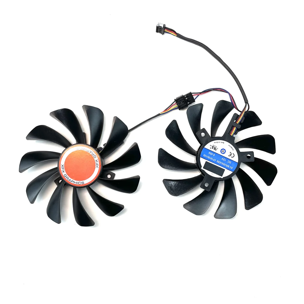 2 pièces/ensemble FDC10U12S9-C CF1010U12S 95mm dermatjas590 GPU carte vidéo refroidisseur ventilateur pour XFX RX 590/580 VGA carte vidéo refroidissement