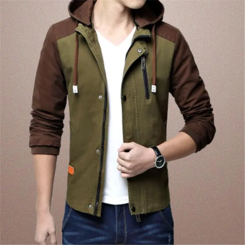 

New Fashion Winter Spring Jacket Men Male Casual Cotton Slim Fit Mandarin Collar Solid Jackets Blue Overcoat Coats plus size 3XL