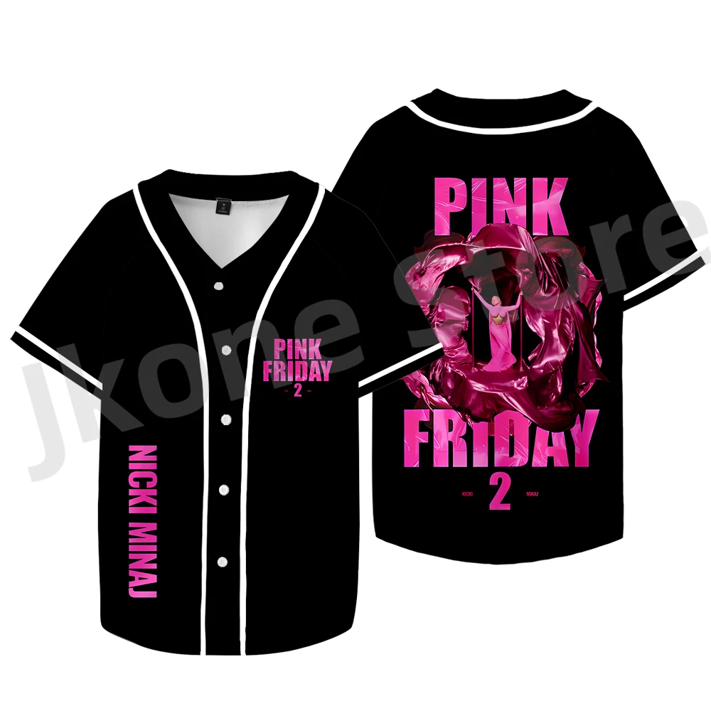 Nicki Minaj SHirts Alternative Cover Tee Pink Friday 2 Album Merch Baseball Jacket Women Man Fashion Casual Short Sleeve Top