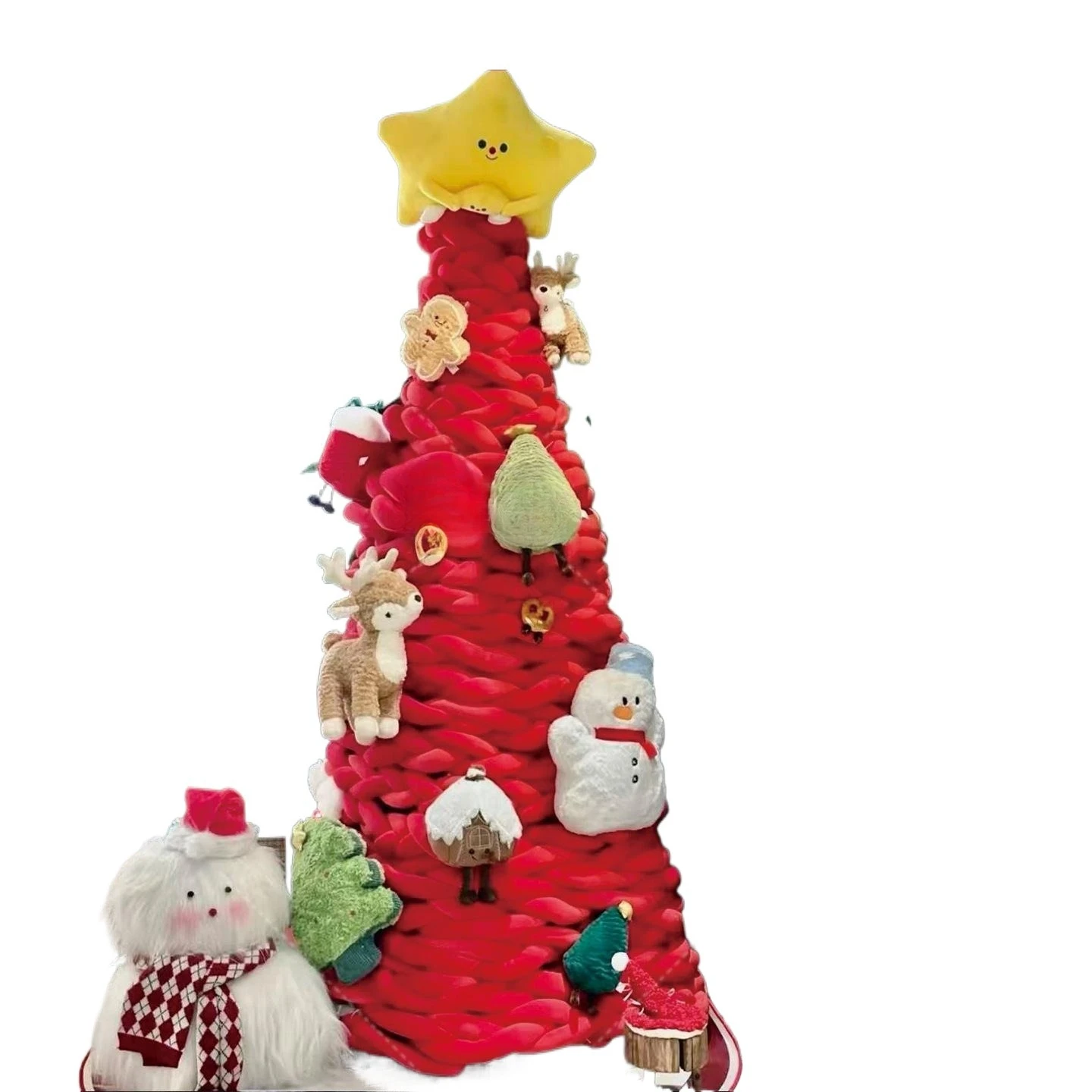 

Iceland wool doll shop window festive atmosphere decorative arrangement ornament photo clock in