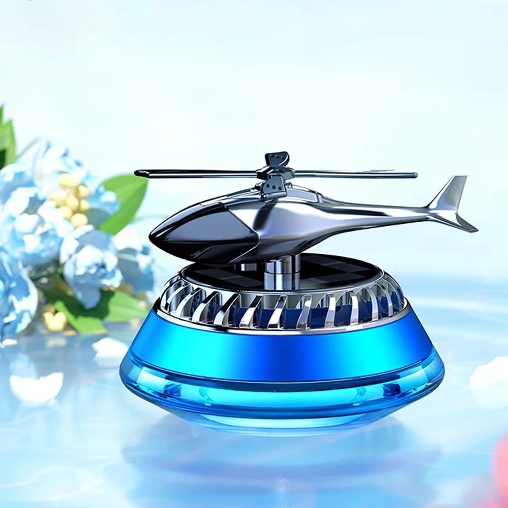 Solar Powered Rotating Car Air Purifier Diffuser Designed Like Airplane Ornament for Efficient and Sustainable Air Freshening