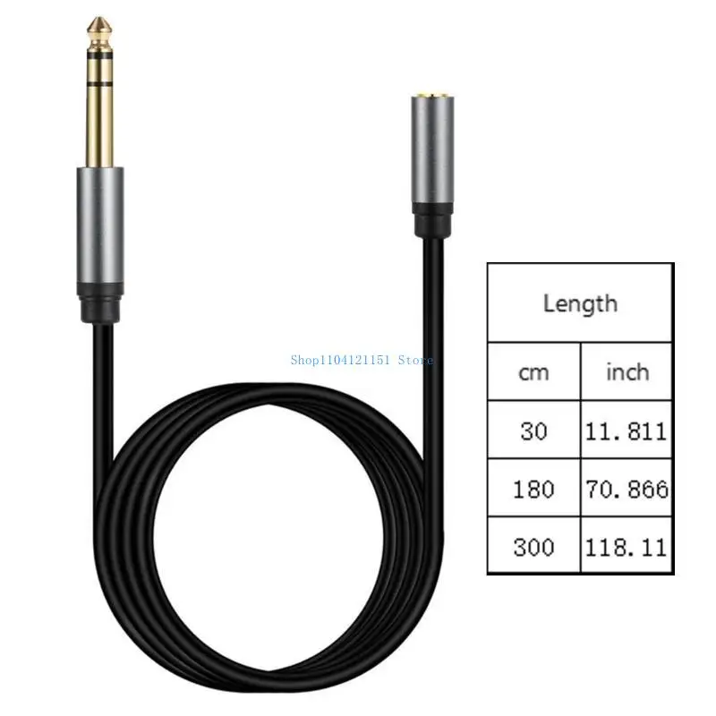 A2BD ثقيلة الخدمة 6.35 مم إلى 3.5 مم كابل تمديد 1/4 إلى 3.5 مم محول 1/4 "ذكر إلى 1/8" محول ستيريو أنثى لسماعات الرأس