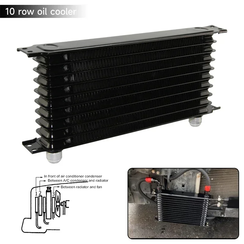 Oil Cooler AN10 Racing 10 Row 262MM 7/8