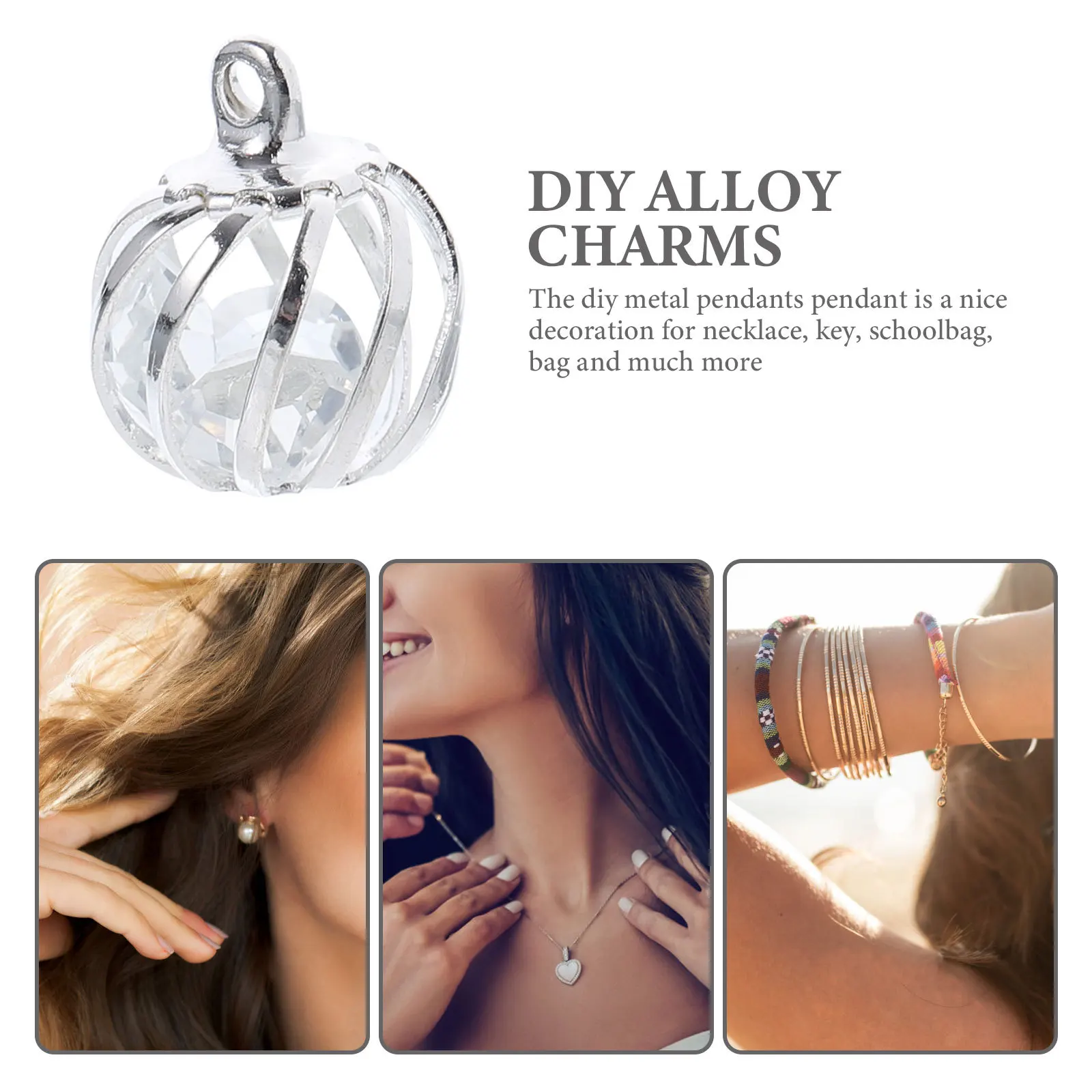 

10Pcs DIY Jewelry Making Charms Alloy Metal Pendant Mini Hanging Charm for Necklace Bracelet Keychain Accessories