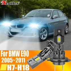 2pcs High Power H7 Led Headlight Canbus No Error H18 Car Bulb 6000K White Light Moto Diode Lamp 12v 55w For BMW E90 3 2005~2011