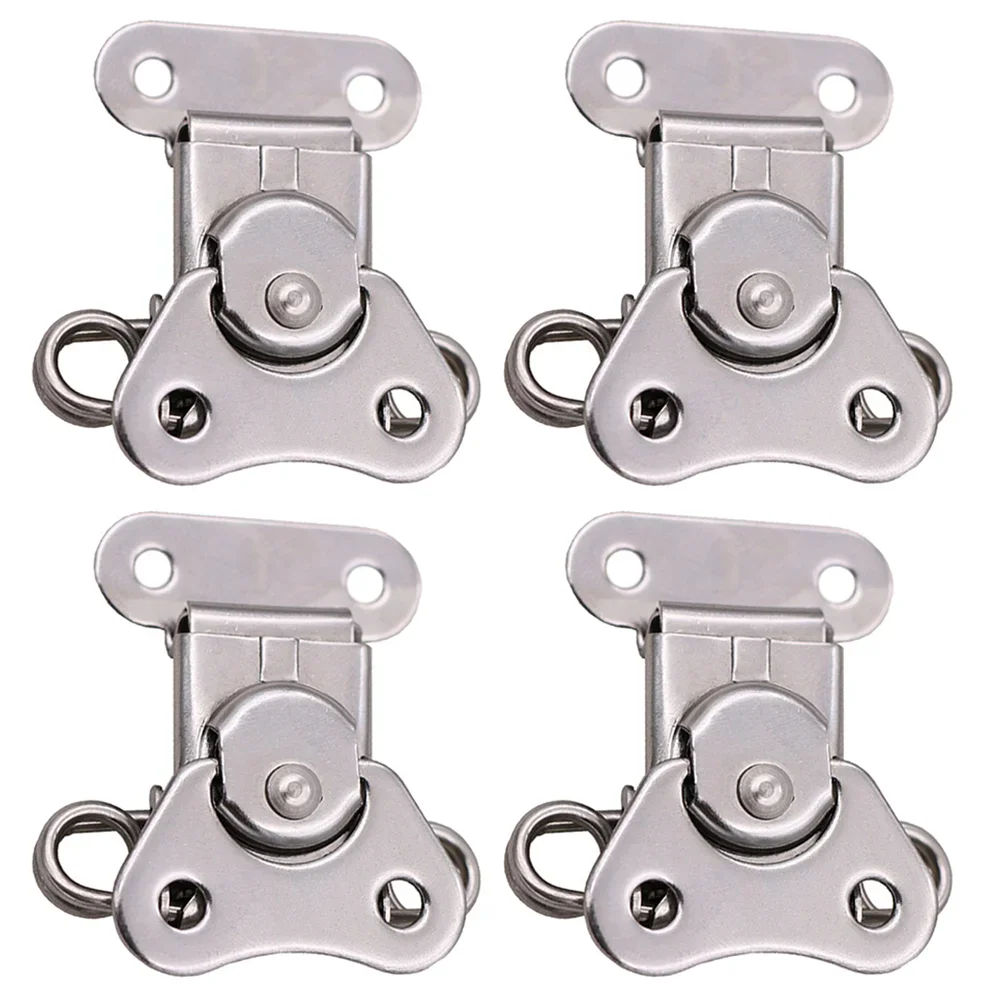 

4Pcs Butterfly Lock Stainless Steel Buckle Latches Butterflies Toggle Clamp Mini Padlock Wooden Accessories Keeper Box