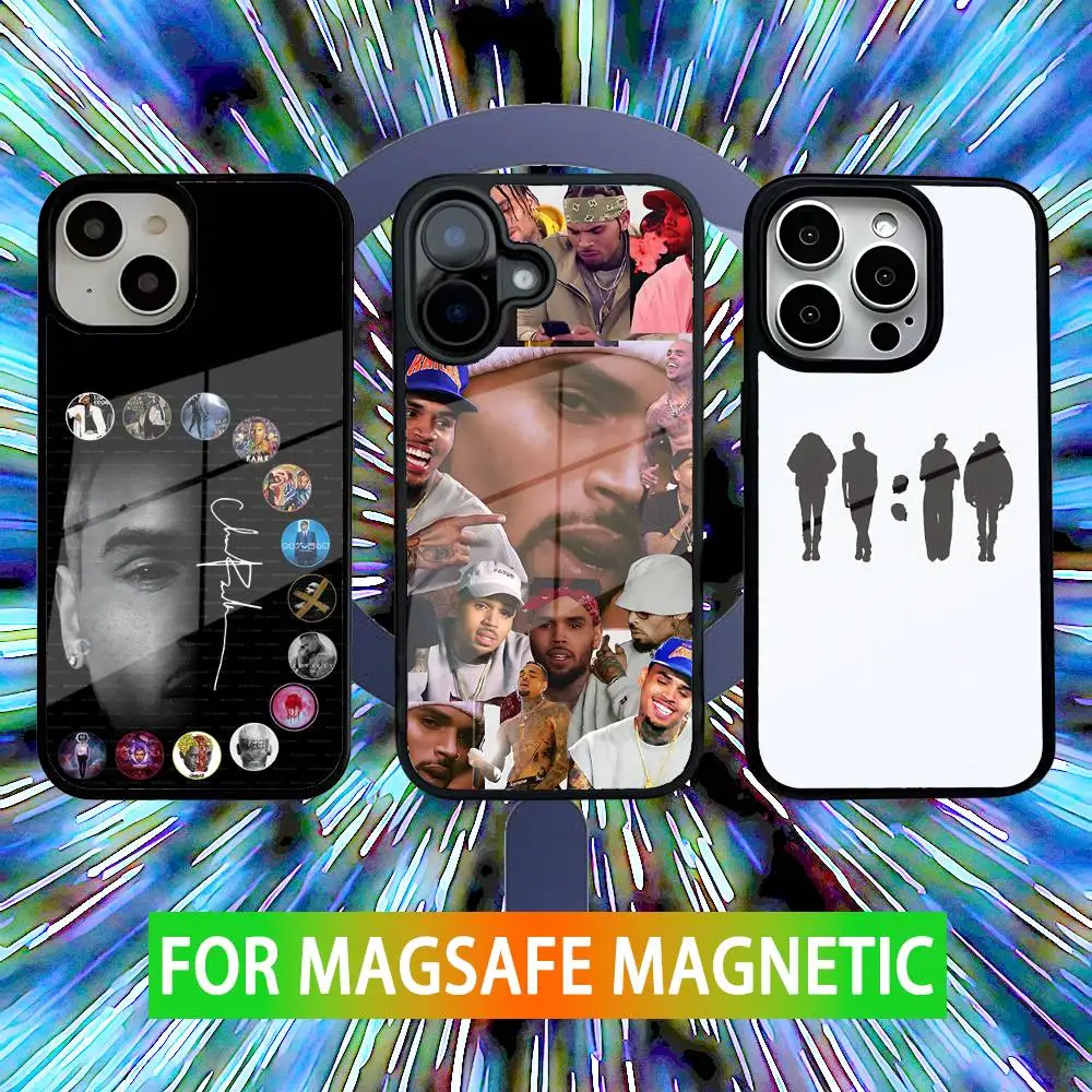 

C-Chris Brown 11 Phone Case For iPhone 16,15,14,13,12,11,Pro,Max,Plus,Mini,SE New Magsafe Magnetic Wireless Charging