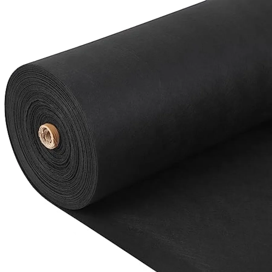 Tela geotextil de 4 pies x 100 pies y 6 onzas, tela no tejida para paisajismo con resistencia a la tracción de 350N para estabilización de entradas de vehículos y control de erosión.