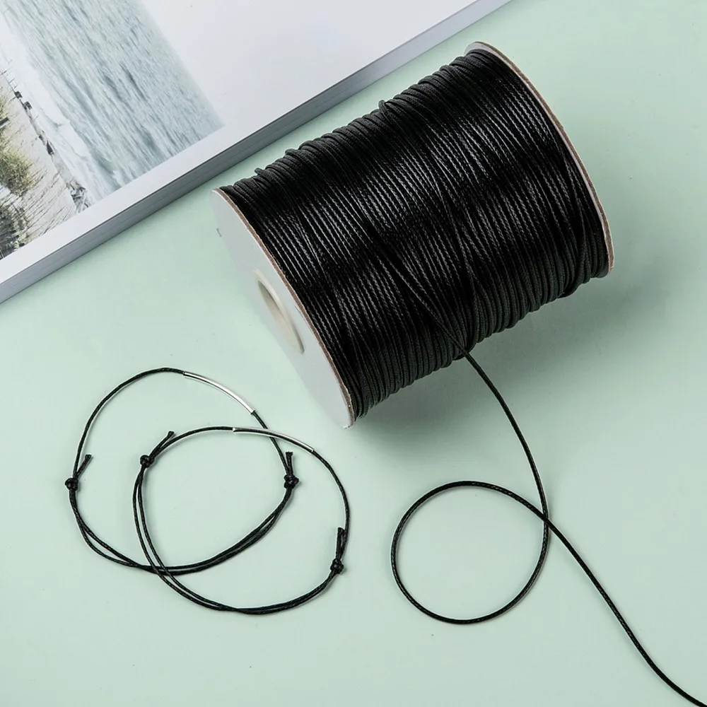 PandaHall 185 Yards/Rolle Koreanische Gewachste Polyester-Perlenschnur, 1,2mm Umweltfreundlich für Armband-Halsketten-Schmuckherstellung & Bastelbedarf – Detail 6