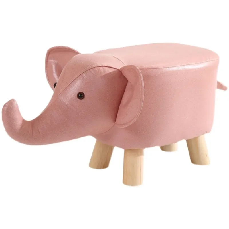 

Wholesale Solid Wood Cartoon Stool Animal Stool Ottoman Sofa Door Side Footstool Kids Gaming Bench Living Room Pouf Elephant Dog