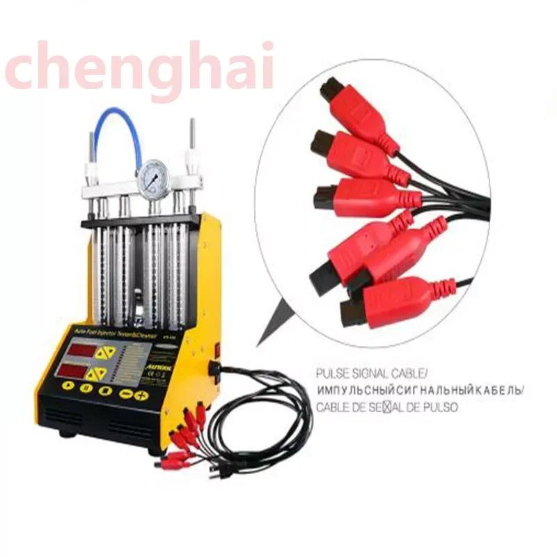 

AUTOOL CT150 Car Fuel Injector Tester Cleaning Machine Injector Cleaner Test Ultrasonic Gasoline Auto Tool 110V 220V 4 Cylinders