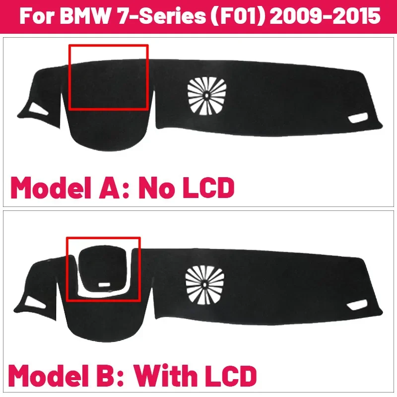 High Quality For BMW 7-Series (F01) 2009-2015 Car Dashboard Cover Mat Sun Shade Avoid Light Pad Carpets Anti-UV Interior