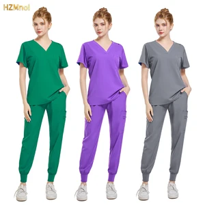 Women hospital scrubs sets, nurse accessories, medical clothing, work uniforms, dental clinic, beauty salon, Workwear spa, overalls 9 Main Sales Women's Cycling Jumpsuit - №8