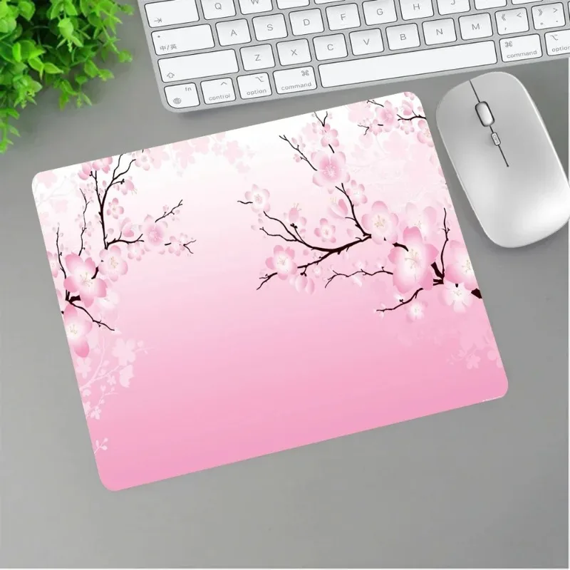 

Pink cherry blossom gaming mouse pad, laptop gaming machine animation mouse pad desktop keyboard carpet game accessories rug