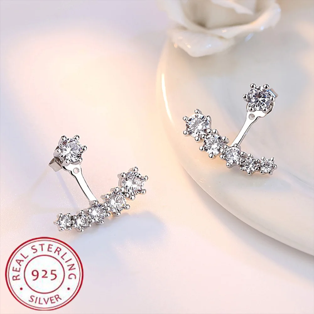 

Новые женские модные украшения из стерлингового серебра 925 пробы, высококачественные серьги с синими, розовыми, белыми, фиолетовыми кристаллами и цирконами, хит продаж, H009