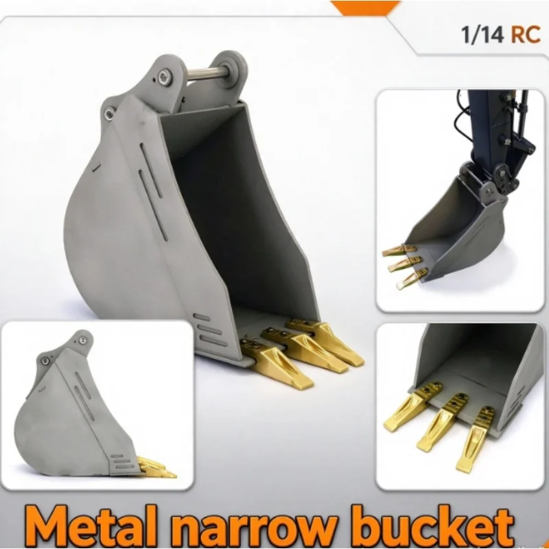 LESU Metal 1/14 Small Bucket for 374F RC Hydraulic Excavator Digger Spare Part Accessory Toy Model TH17910-SMT5