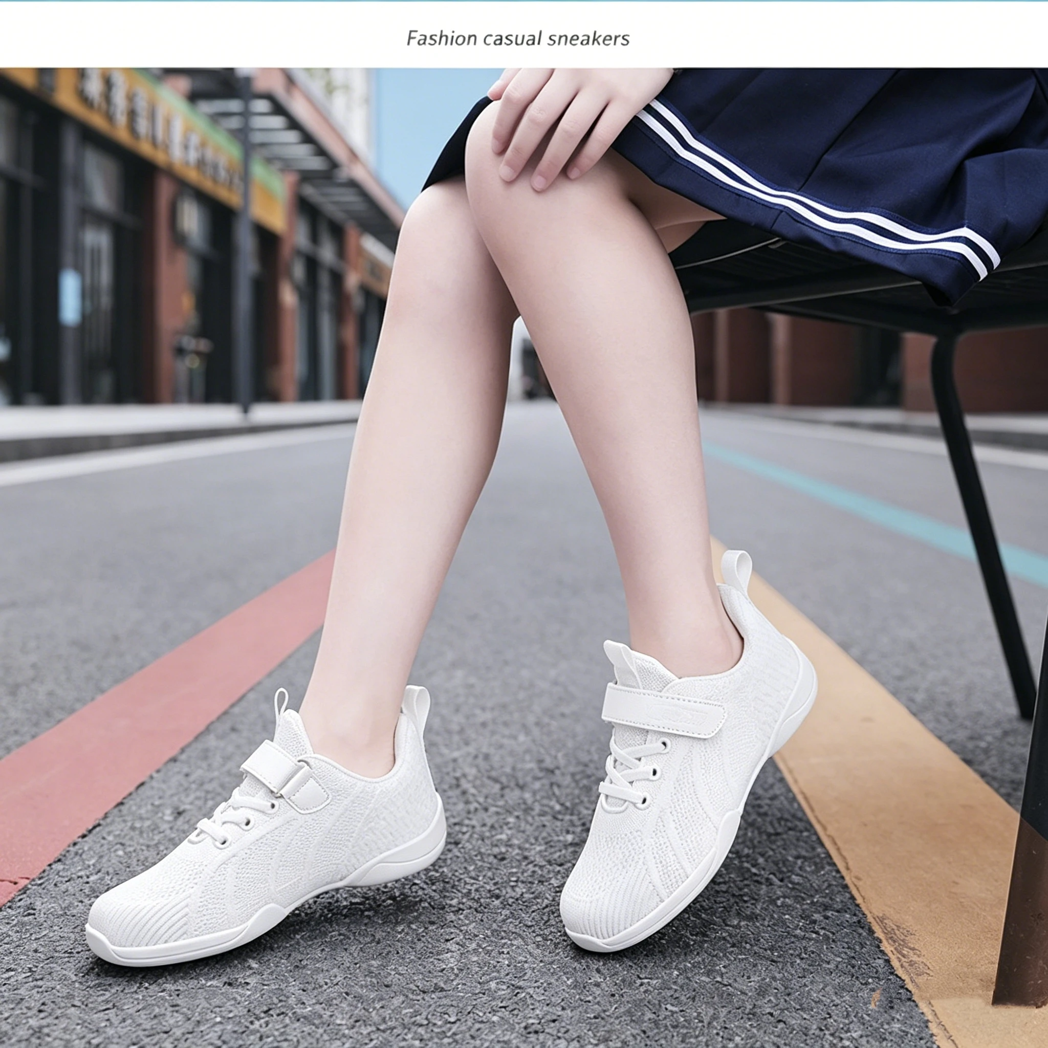 

Обувь для чирлидинга для девочек, черные кроссовки для танцев, дышащие кроссовки для аэробики и фитнеса, соревновательные кроссовки D16