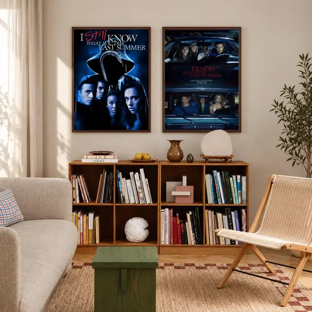 Dark Mystery Horror Movie I Know What You Did Last Summer Poster Self‑Adhesive Waterproof Poster Sticker Wall Art Home Decor