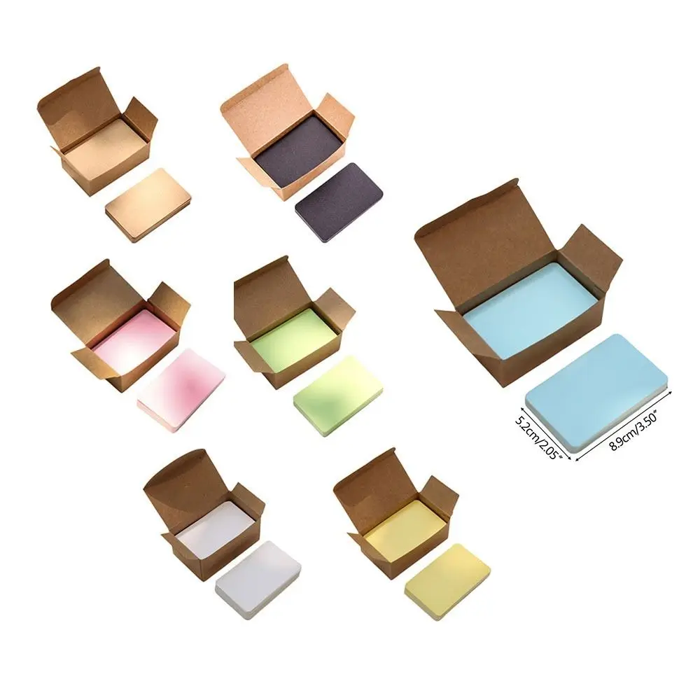 100pcs Handmade Blank Kraft Paper Card Thickened Double-sided Words Study Card Card Paper Blank Note Card Children