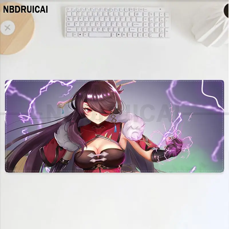 NBDRUICAI Genshin Impact Beidou Beautiful Laptop Gaming Mice Mousepad Size For Gameing World Of Tanks CS GO Zelda