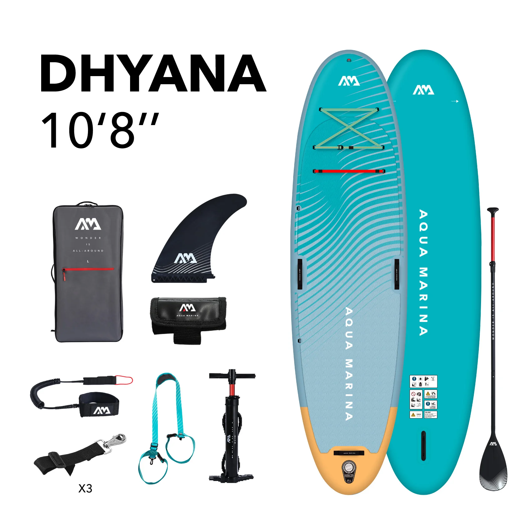 

NEW yoga board 336*91*12cm AQUA MARINA DHYANA SUP stand up paddle board yoga surfboard surf board water clubexcercise equipment