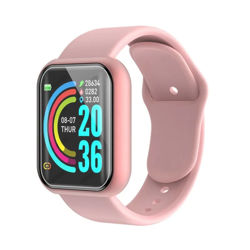 Silicone Wrist Strap For Y68 D20 Smart Watch Soft Adjustable Wristband Bracelet Replacement Strap Smart Watch Strap Accessories