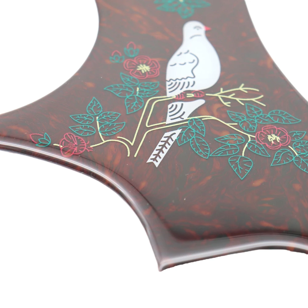 1R Pigeon Flower Kristall-Epoxidharz Gitarren-Schlagbrett Elastische Weiche Gummi-Kratzschutzplatte für Folk-Akustikgitarre – Detail 5
