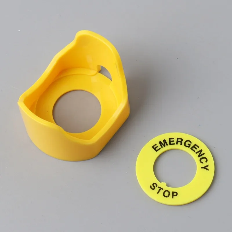22mm Emergency Stop Button Protection Cover Button Switch Emergency Mushroom Head Protection Seat Protection Cover Ring