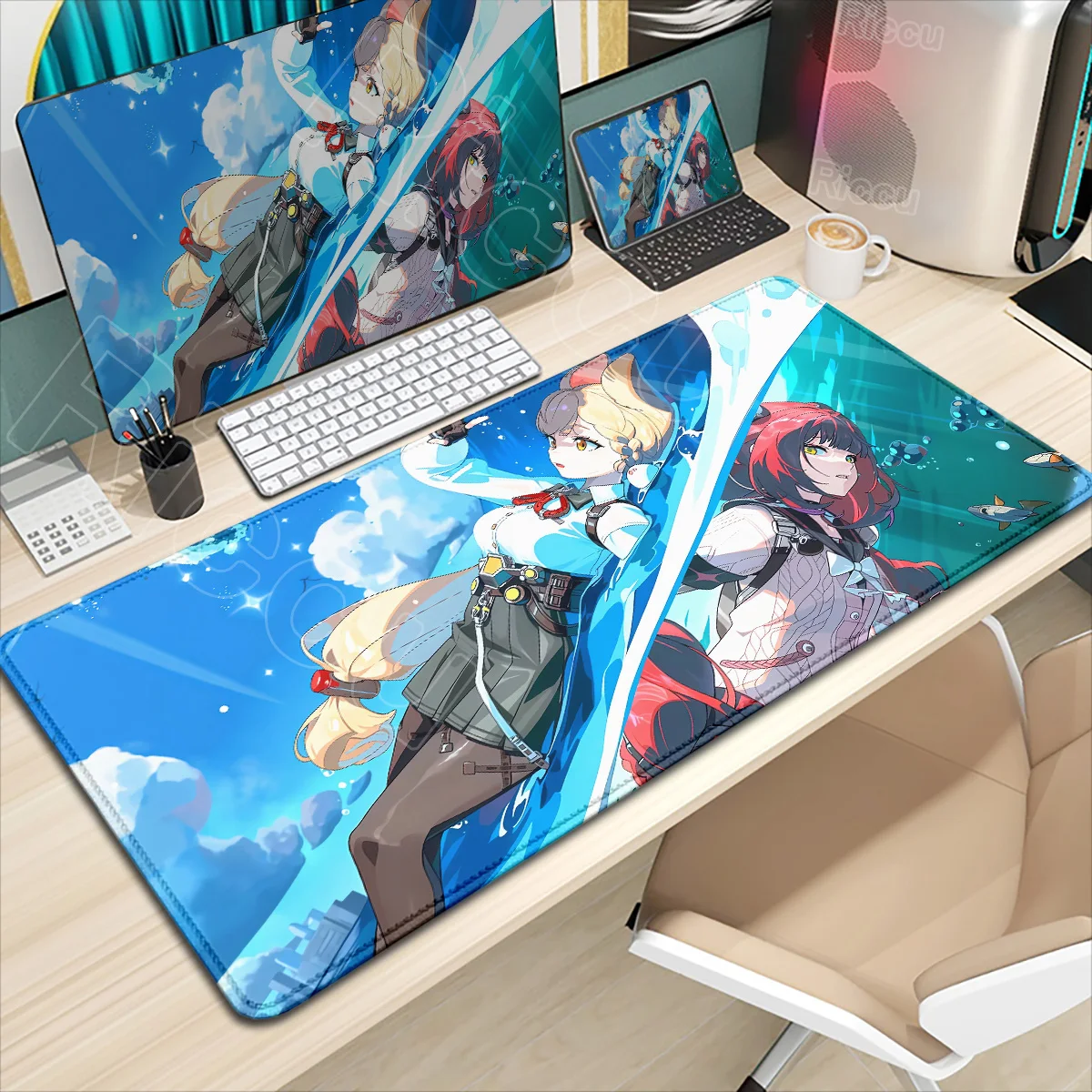 Pretty Zenless Zone Zero Ukinami Yuzuha Alice Mouse Pad HD Print ZZZ Mousepad Laptop Non-slip Keyboard Pad Anime Girl Desk Mats