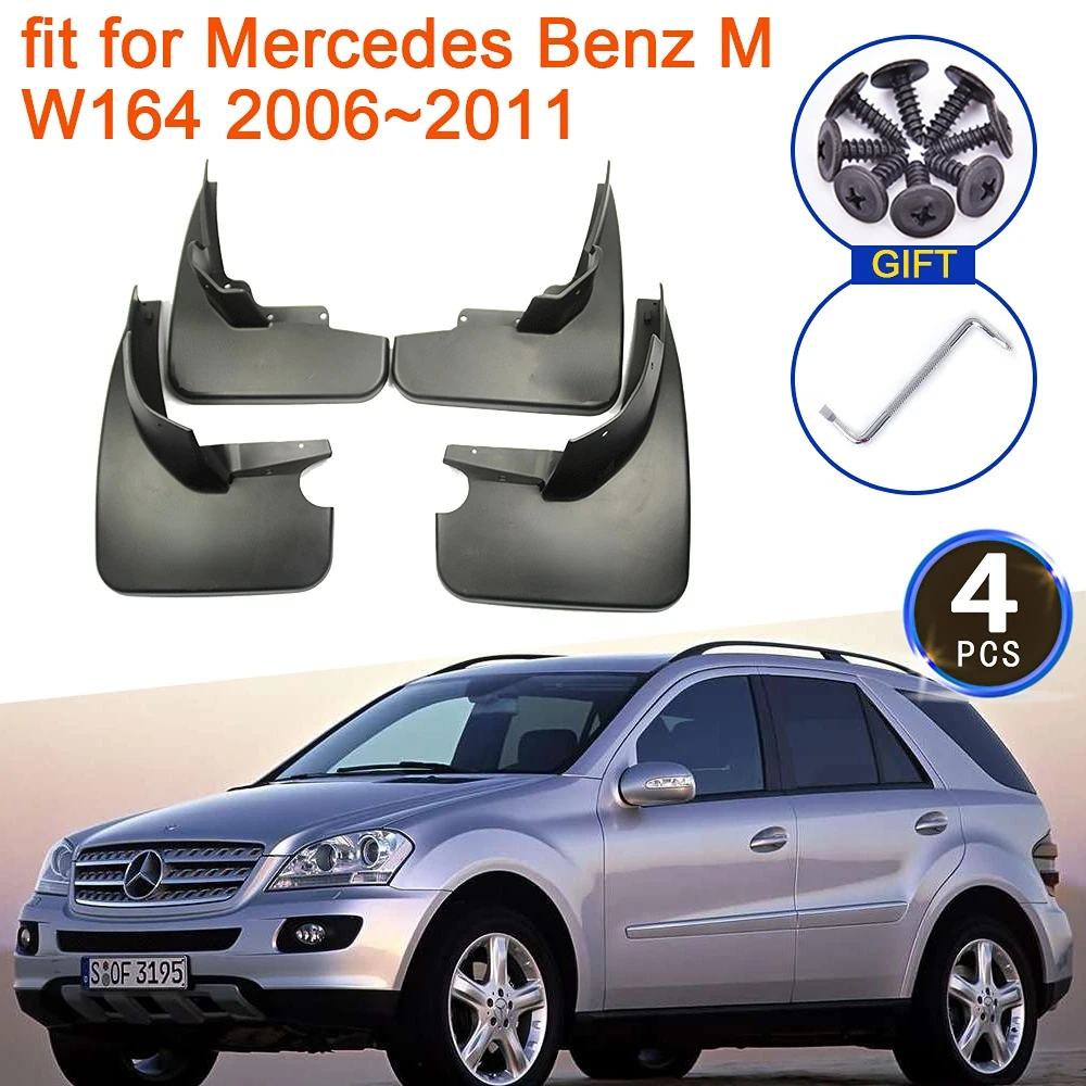 

For Mercedes Benz M W164 ML350 ML500 2006 2007 2008 2009 2010 2011 Mudguards Flare MudFlaps Guard Splash Rear Fender Accessories