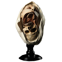 Halloween Couple Skull Decor Transfiguration Skull Statue Art Sculpture for Home Office Haunted House