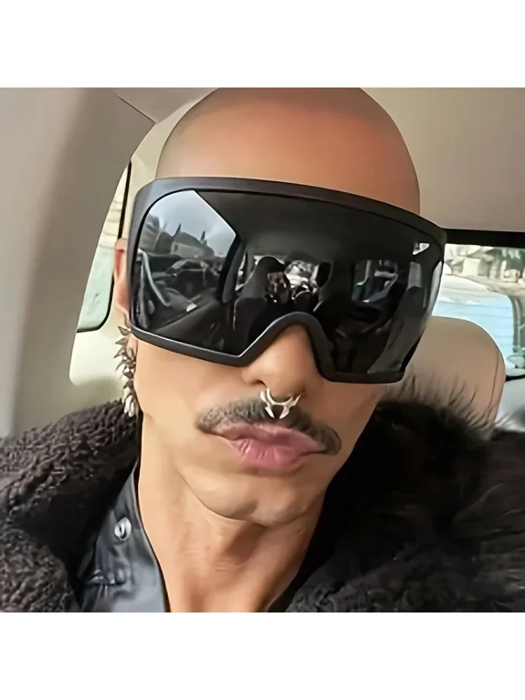 AliExpress UECYXOP Oversized Sunglasses Men Wrap Anti Wind Personal Large Shades Futuristic Fashion Future Shield Uv400 Cycling Glasses