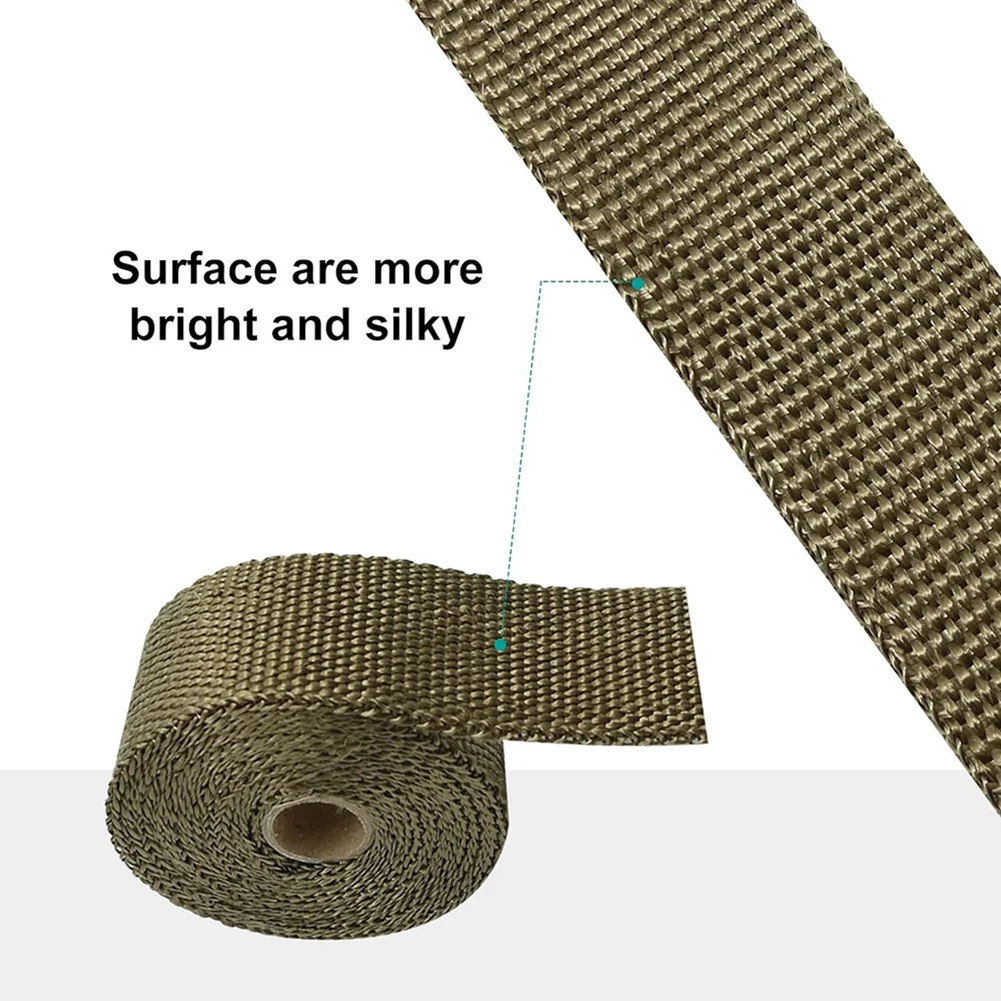 Camping Tent Stove Chimney Fireproof Ribbon with 2 Clamps Anti-Scald Chimney Protector Thermal Insulation Fireproof Pipe Wrap